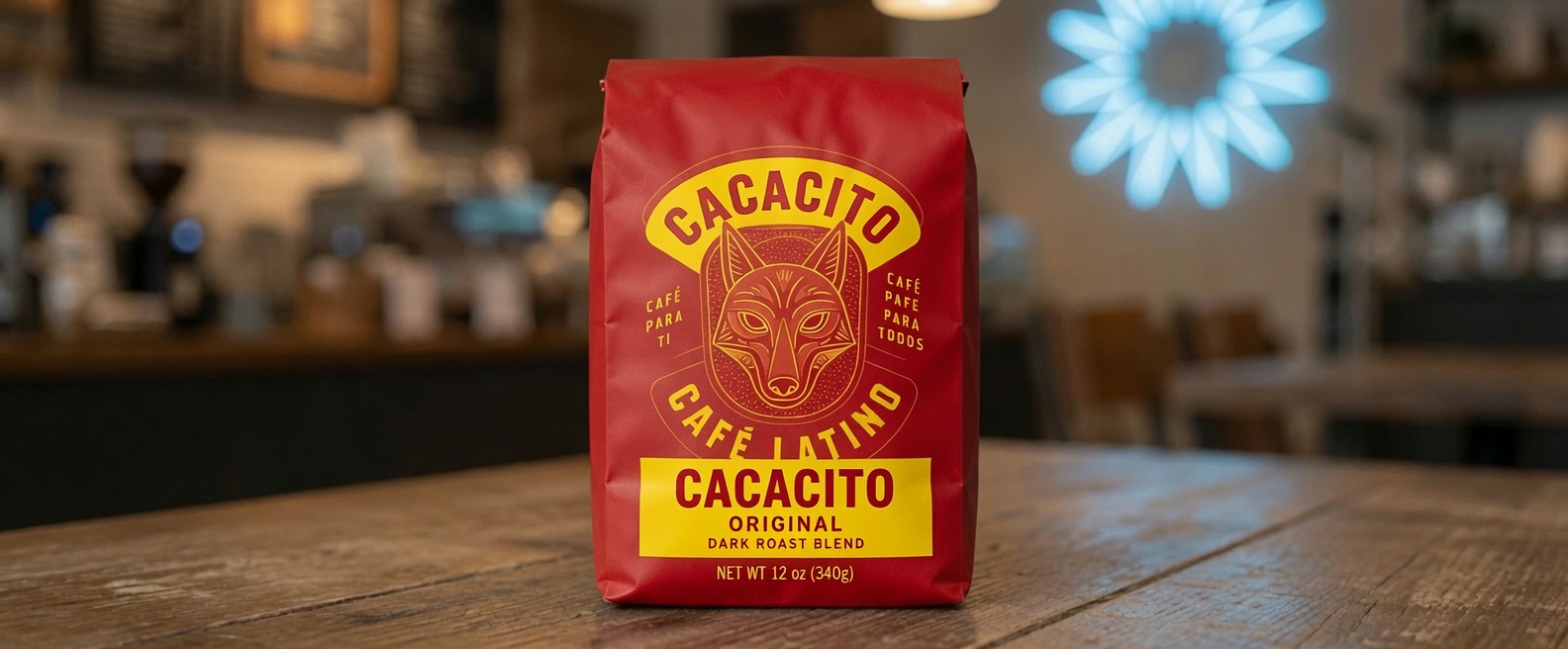 Cacacito Original on the café counter